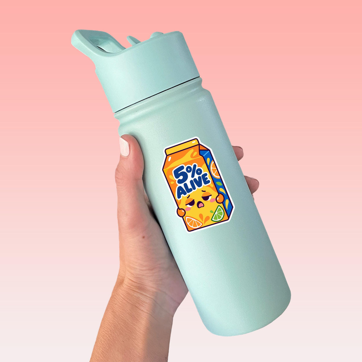 Five Percent Alive Juice Box Sticker