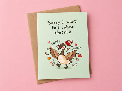 Cobra Chicken Apology Card