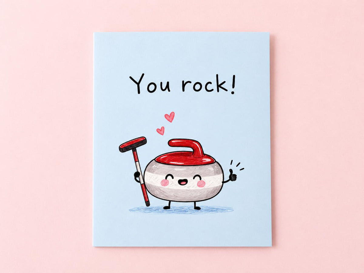 You Rock Curling Card