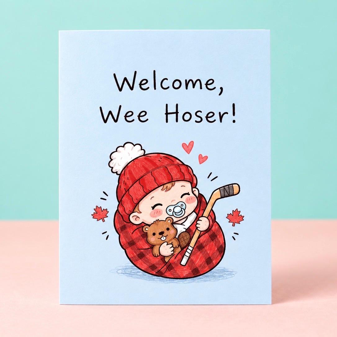 Welcome Wee Hoser Baby Card