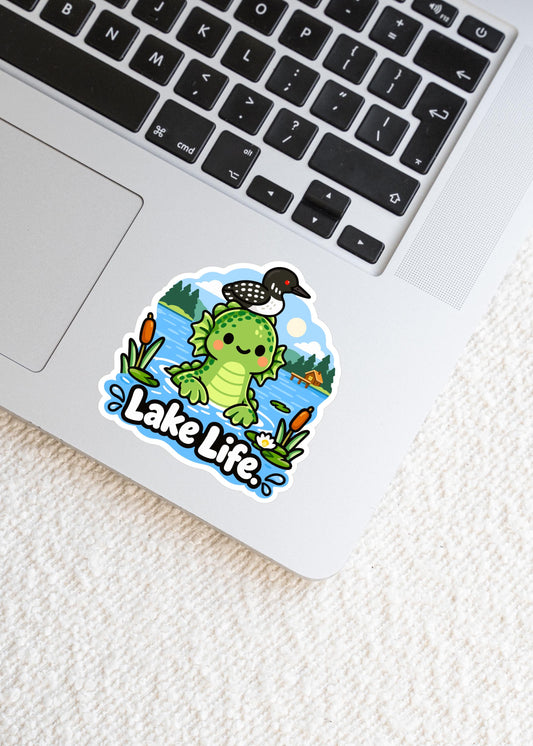 Lake Life Monster Sticker