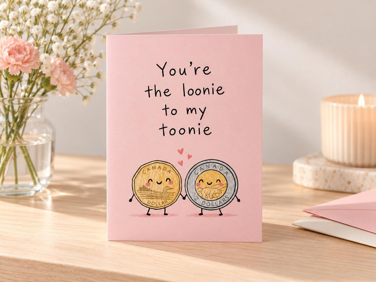 You're The Loonie To My Toonie Card