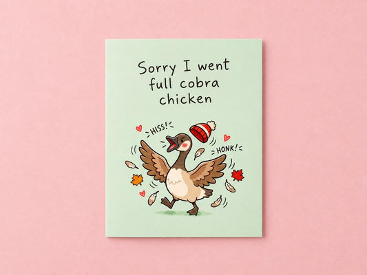 Cobra Chicken Apology Card