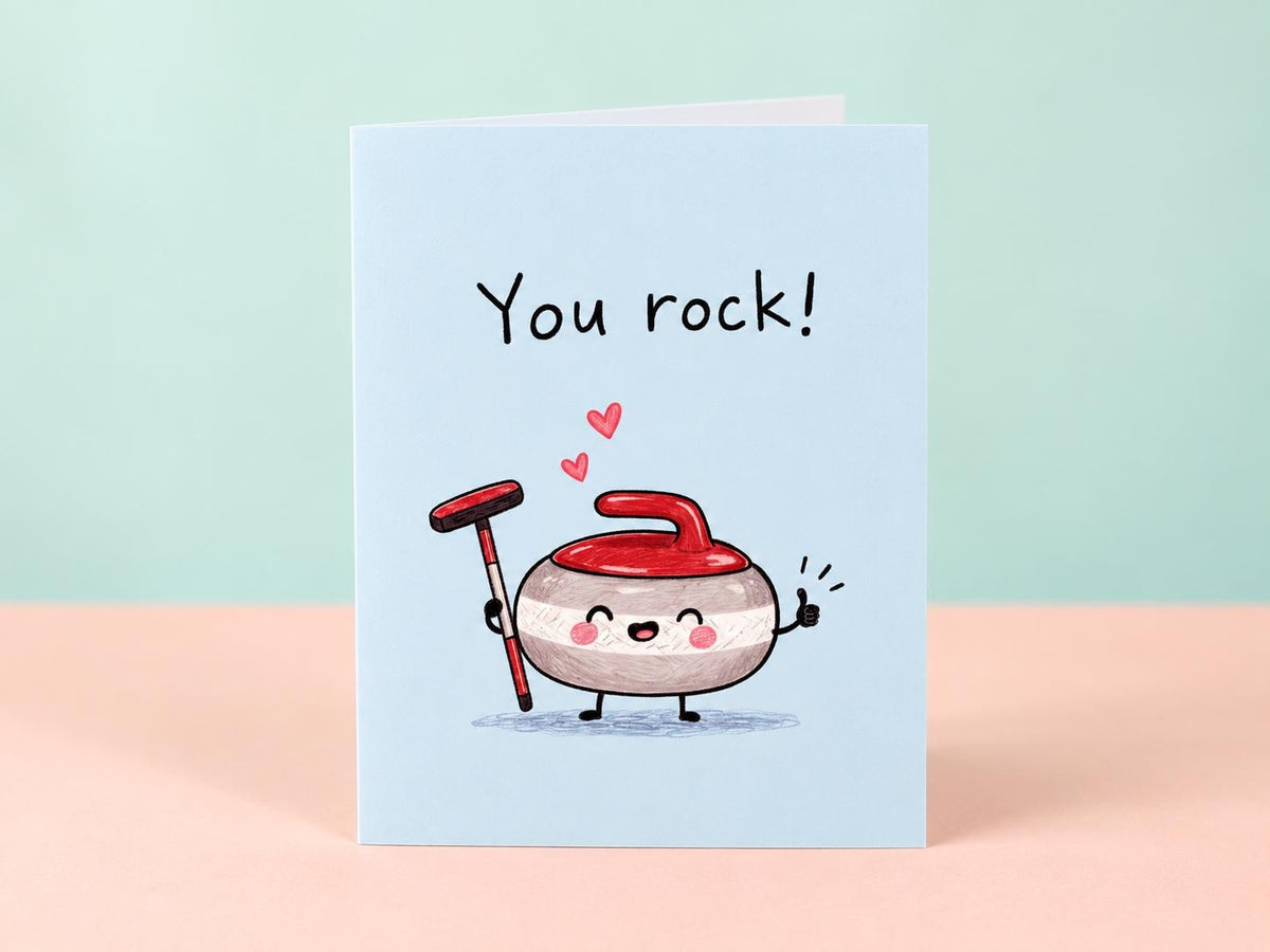 You Rock Curling Card