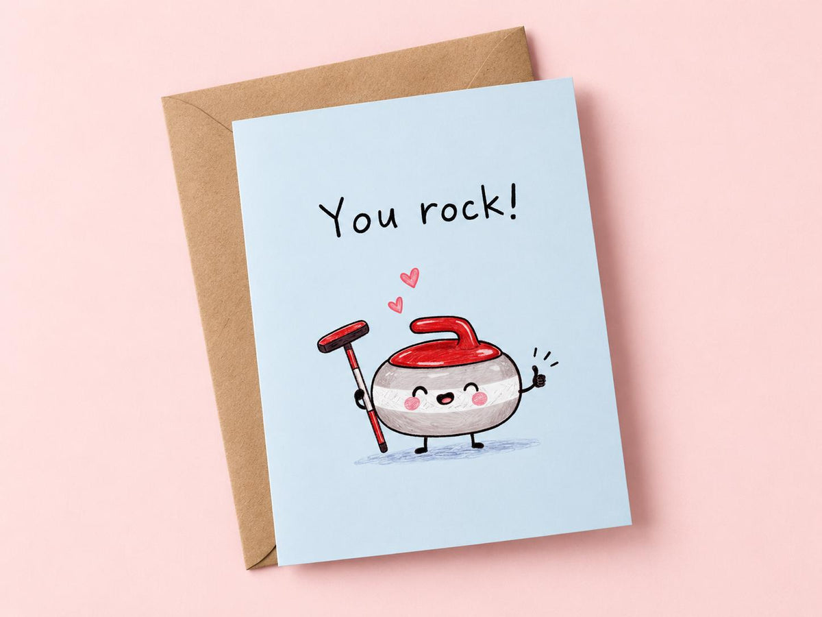You Rock Curling Card