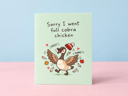 Cobra Chicken Apology Card