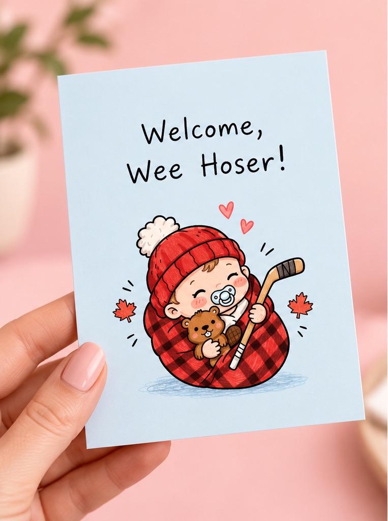 Welcome Wee Hoser Baby Card