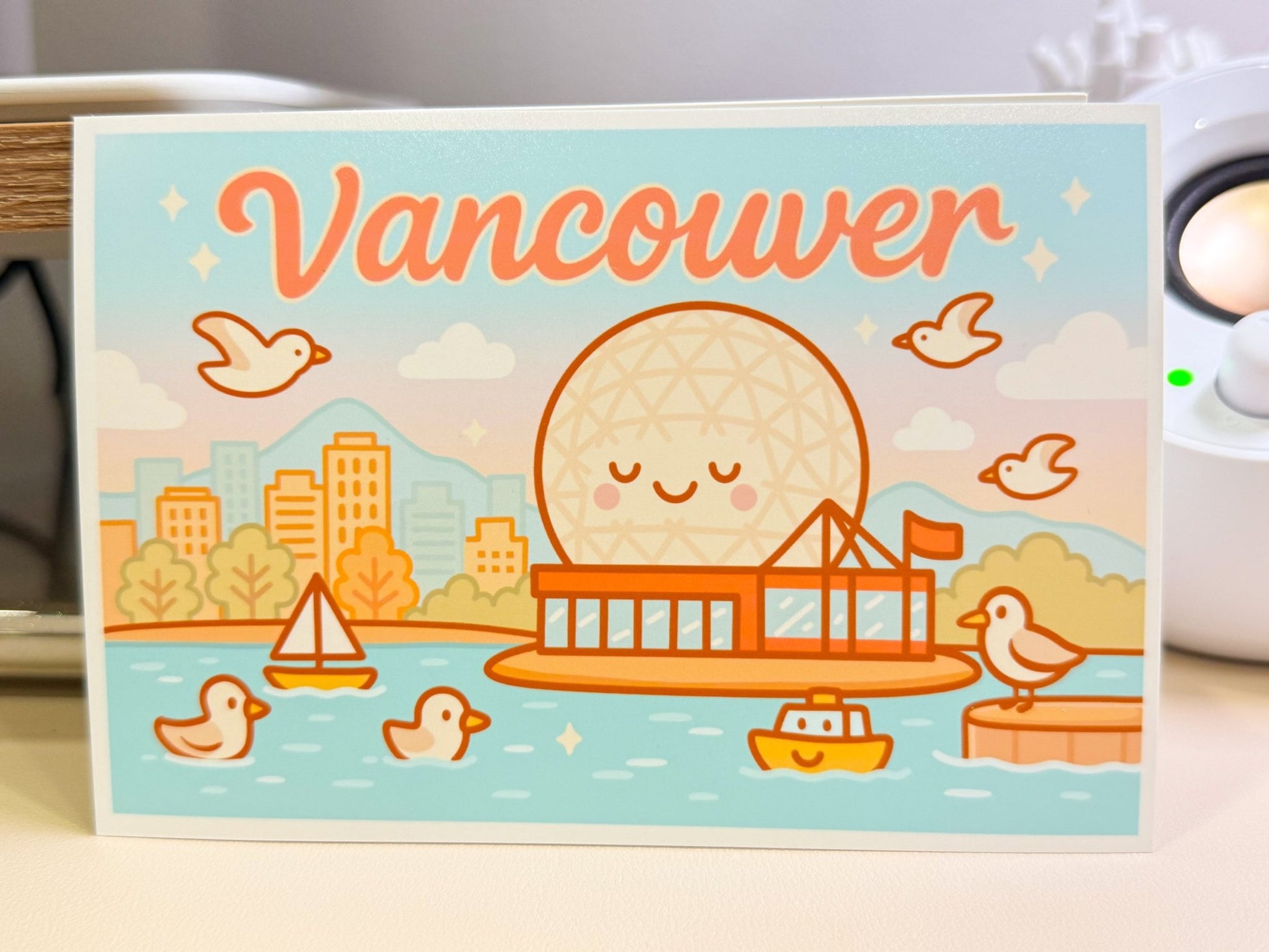 Vancouver Science World Art Print Kawaii Canada Gift Whimsical Travel Souvenir Illustration - Paige Poutine