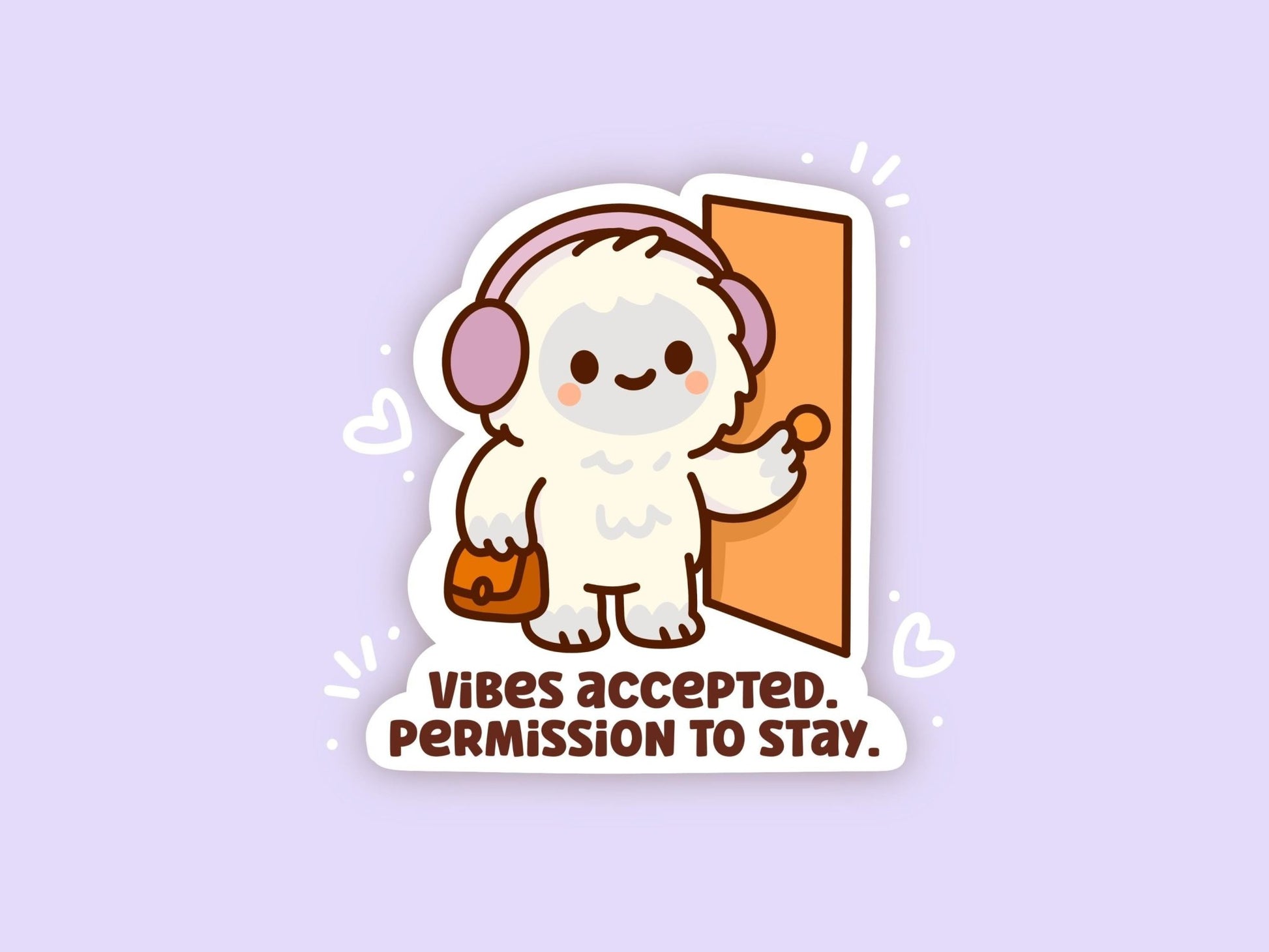 Vibes Accepted Permission To Stay Yeti Sticker - Paige Poutine
